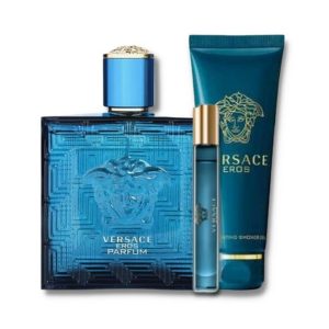 Versace - Eros Homme Parfum Sæt - 100 ml Edp & Travel Spray