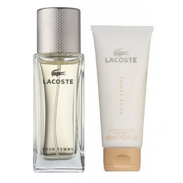 Lacoste - Pour Femme Eau de Parfum Sæt - 50 ml Edp & Body Lotion